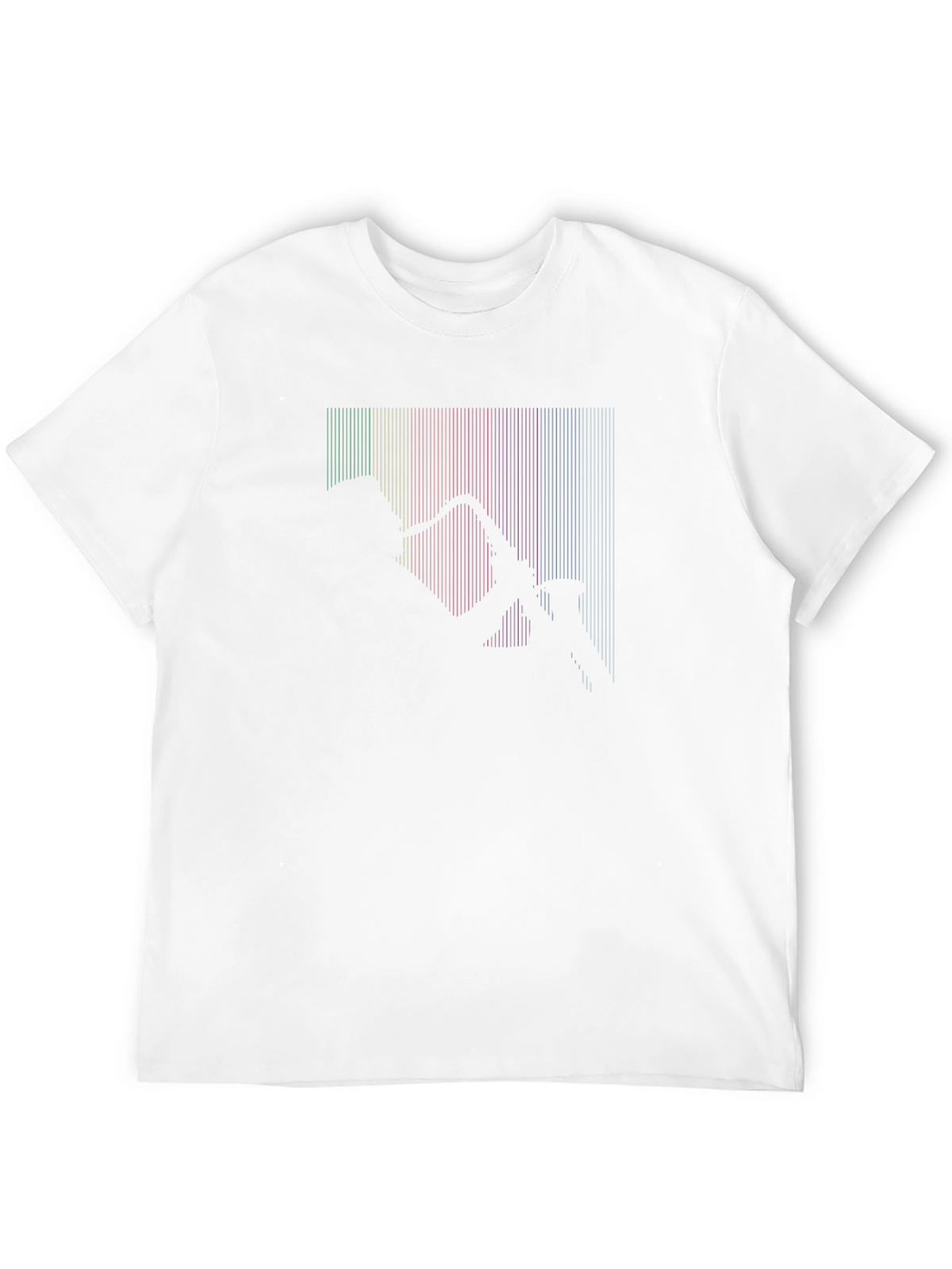 Saxophone Silhouette Rainbow Lines T-Shirt