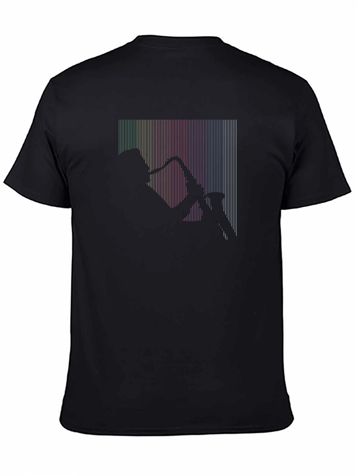 Saxophone Silhouette Rainbow Lines T-Shirt