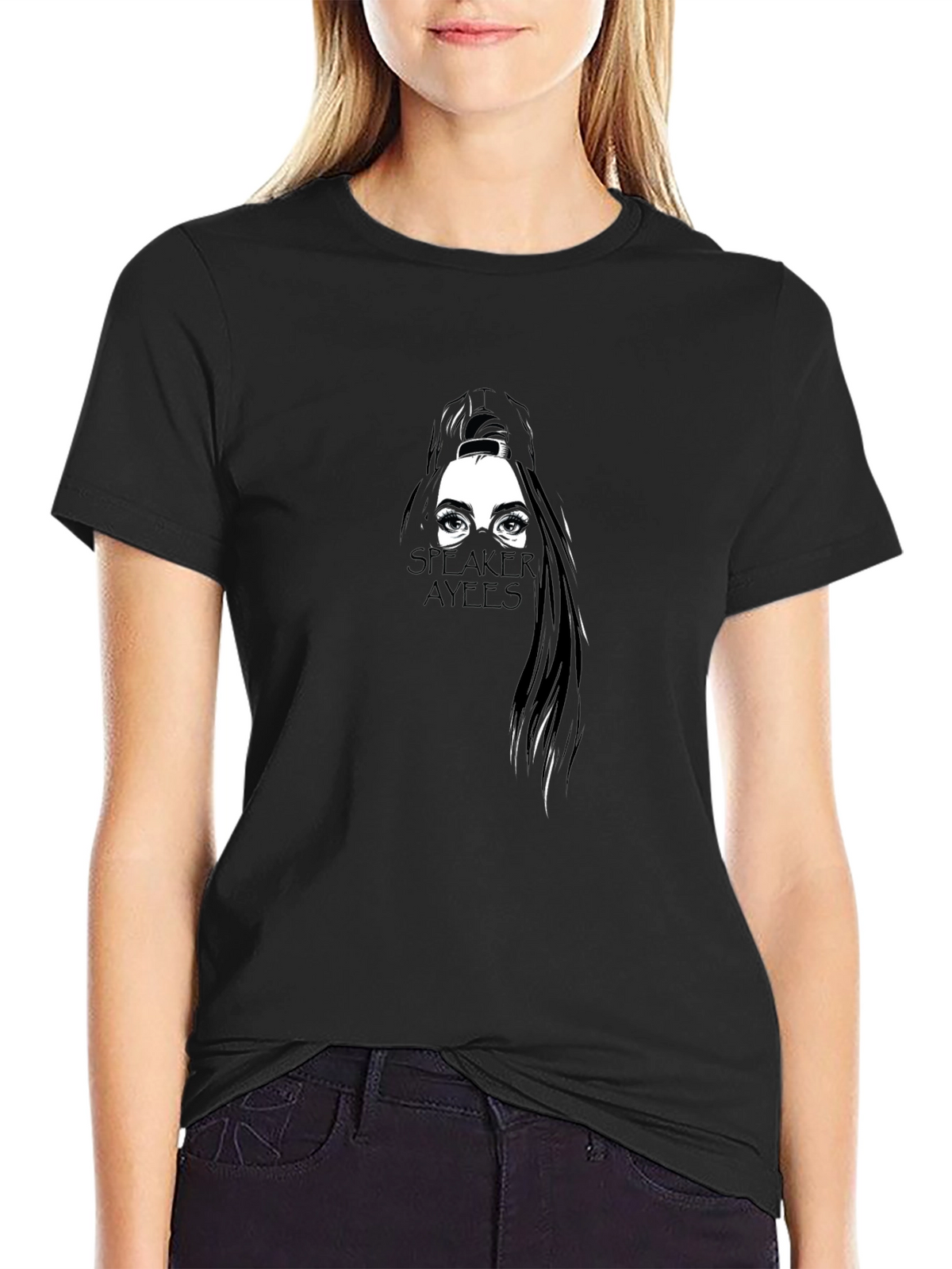 Speaker Ayees Graphic T-Shirt - Black
