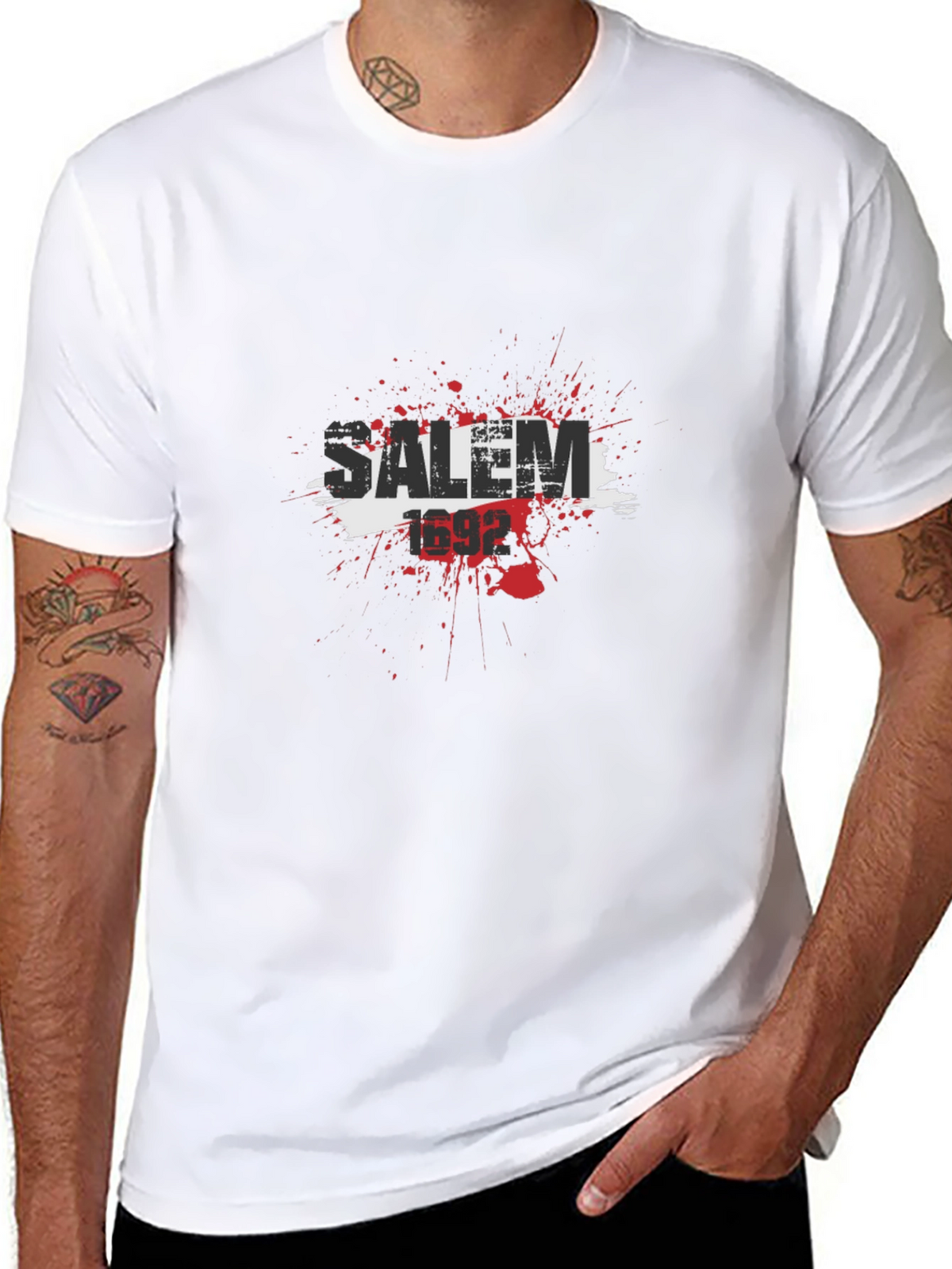 Salem 1692 Mens Black Graphic T-Shirt