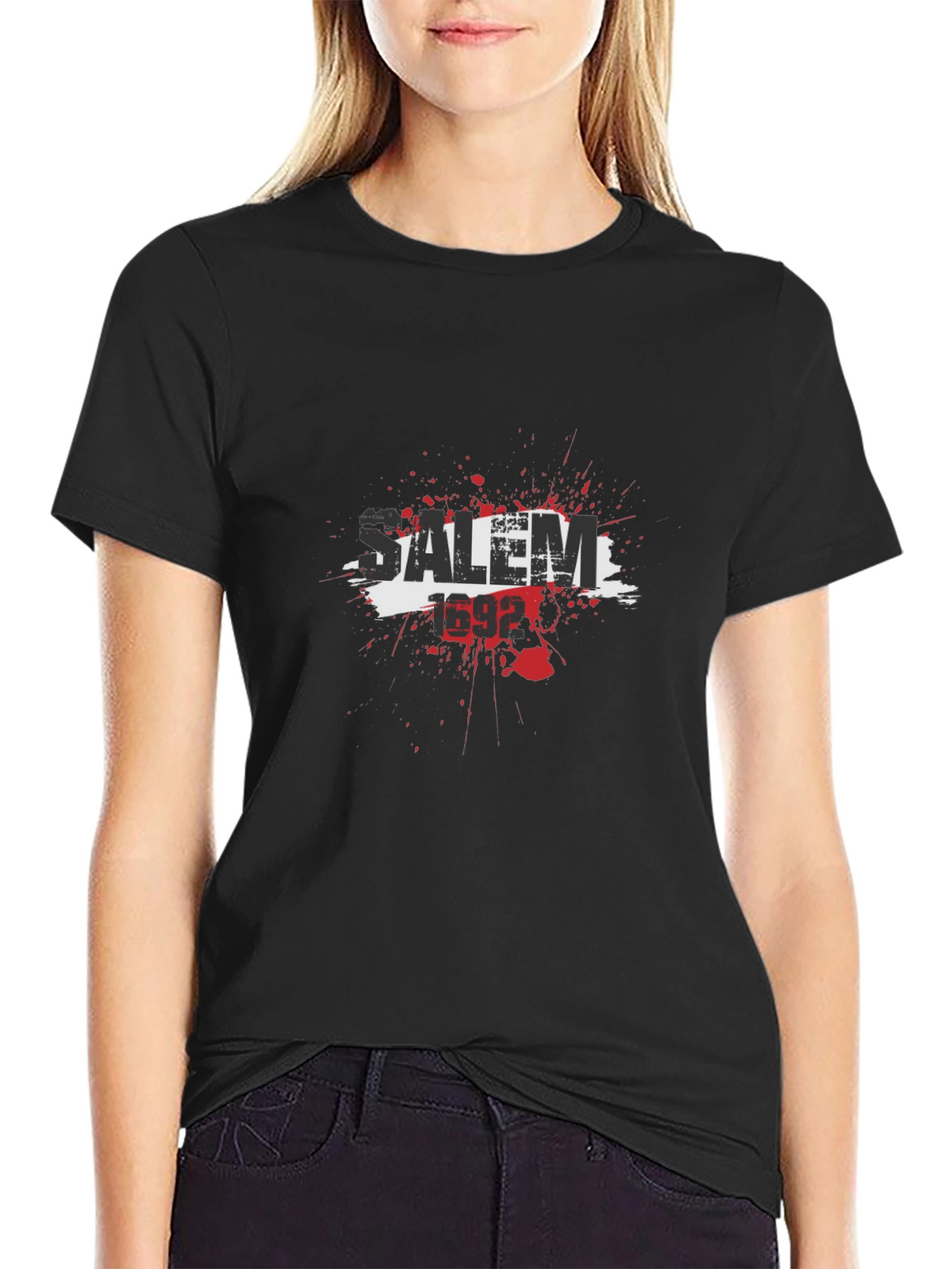 Salem 1692 Mens Black Graphic T-Shirt