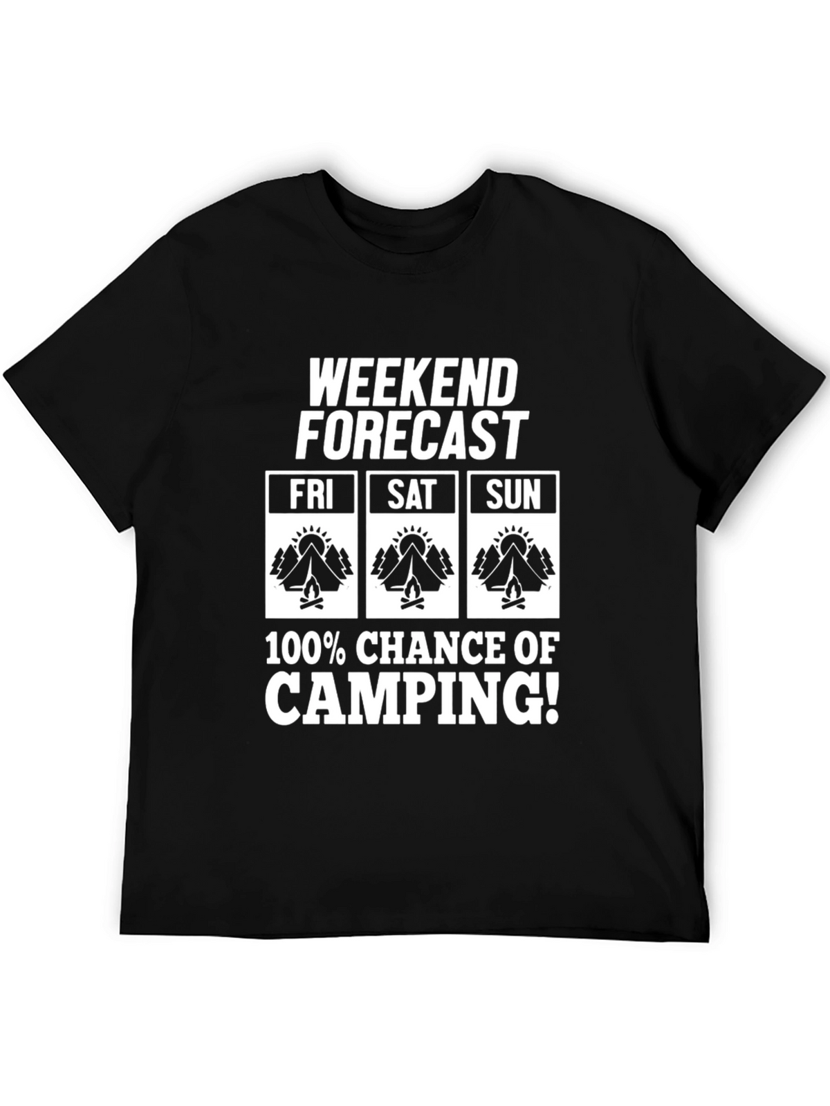 Weekend Camping Forecast Graphic Tee