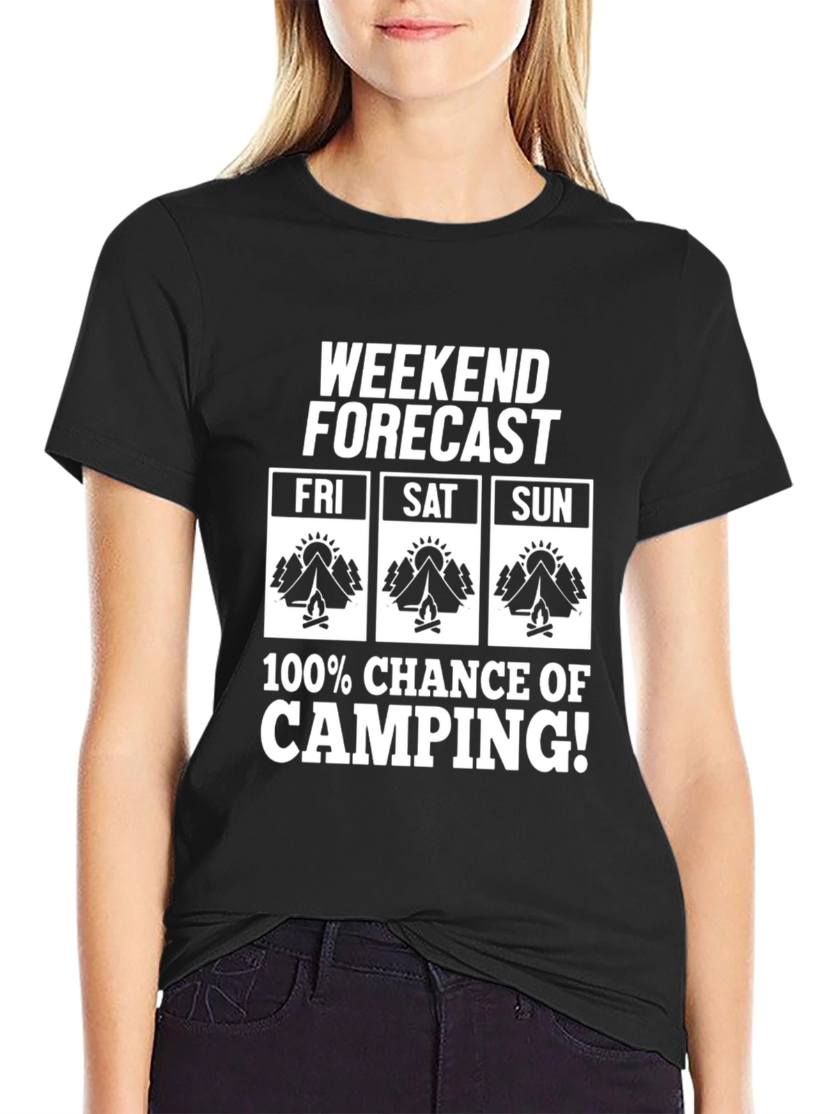Weekend Camping Forecast Graphic Tee