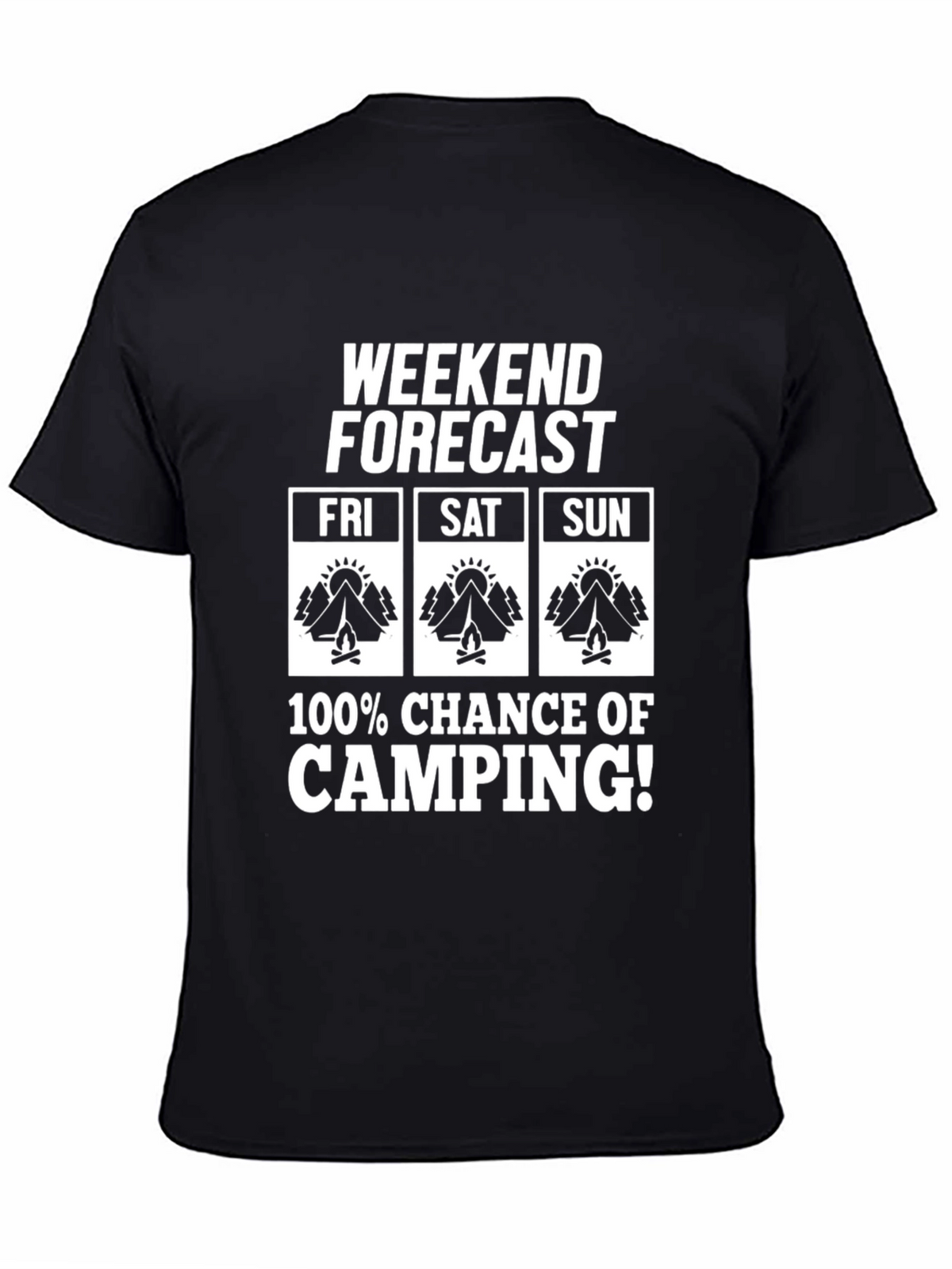 Weekend Camping Forecast Graphic Tee