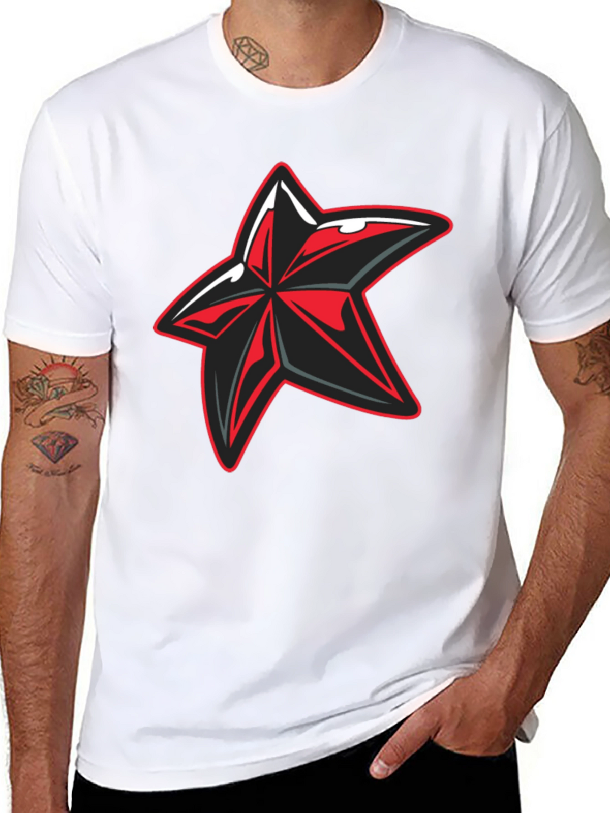Edgy Graphic Star T-Shirt