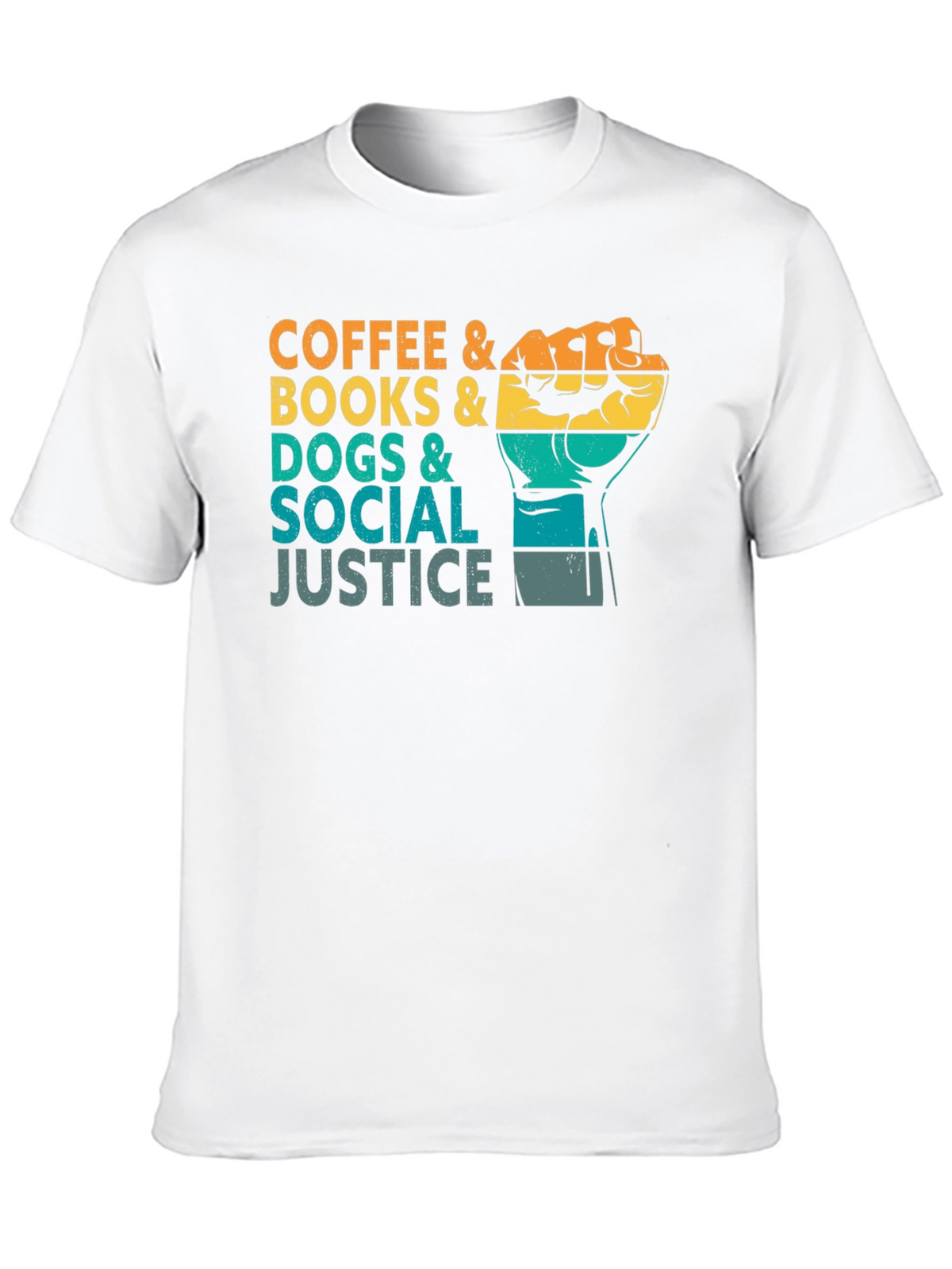 Coffee Books Dogs and Social Justice Graphic Tee