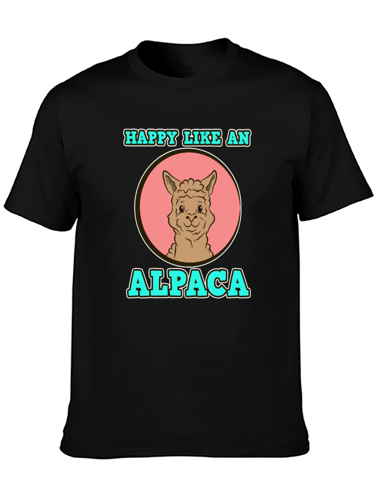 Happy Like an Alpaca Graphic T-Shirt