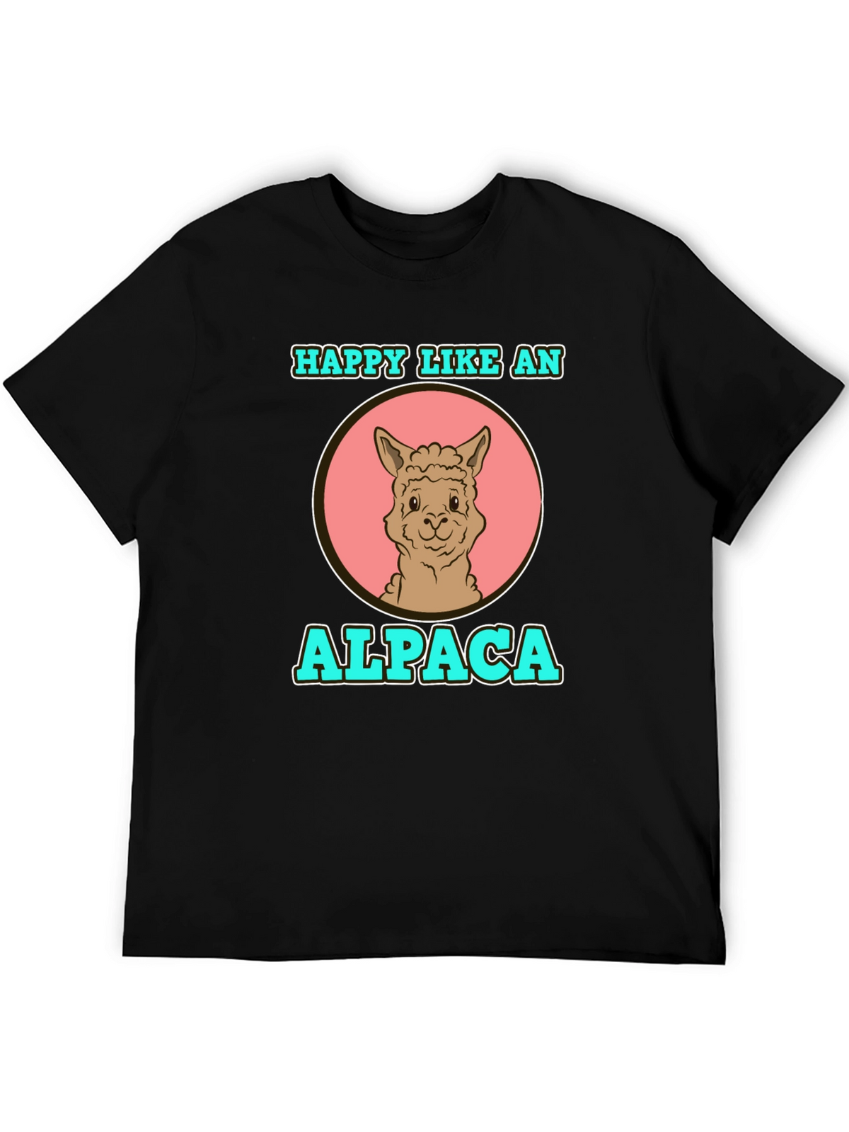 Happy Like an Alpaca Graphic T-Shirt