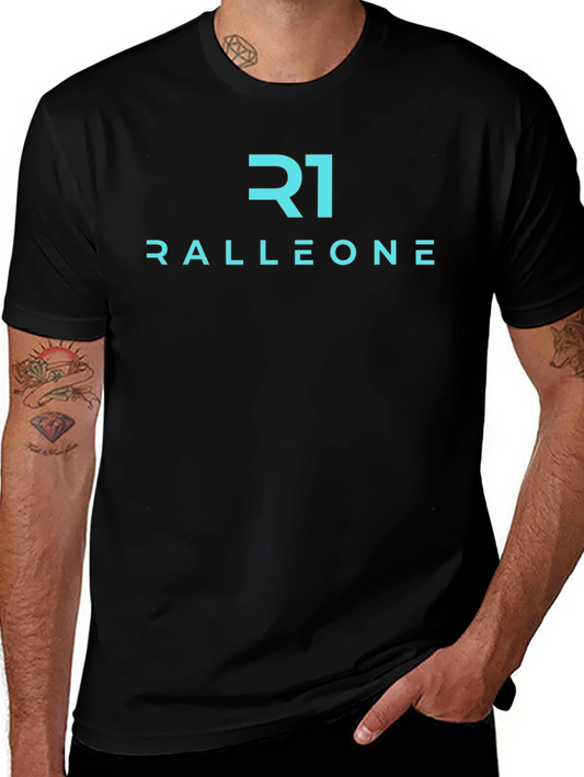 Ralleone Black Tee - Modern Graphic Print