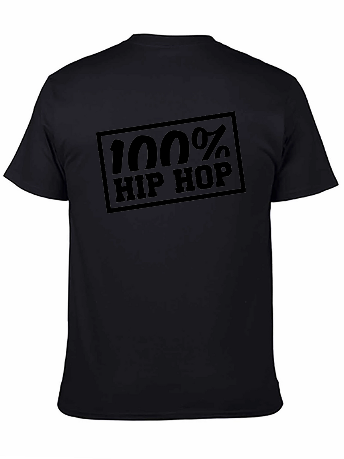 100% Hip Hop Graphic Tee - Black