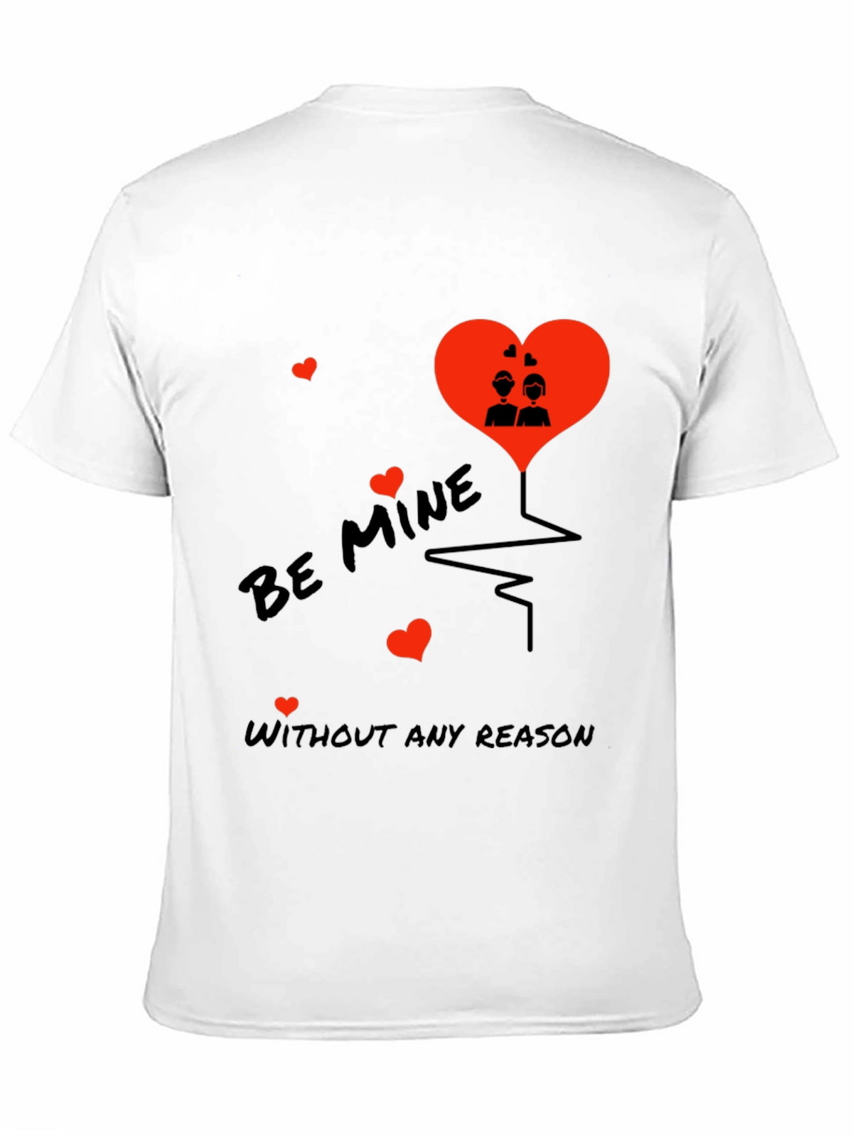 Romantic Be Mine Black T-Shirt