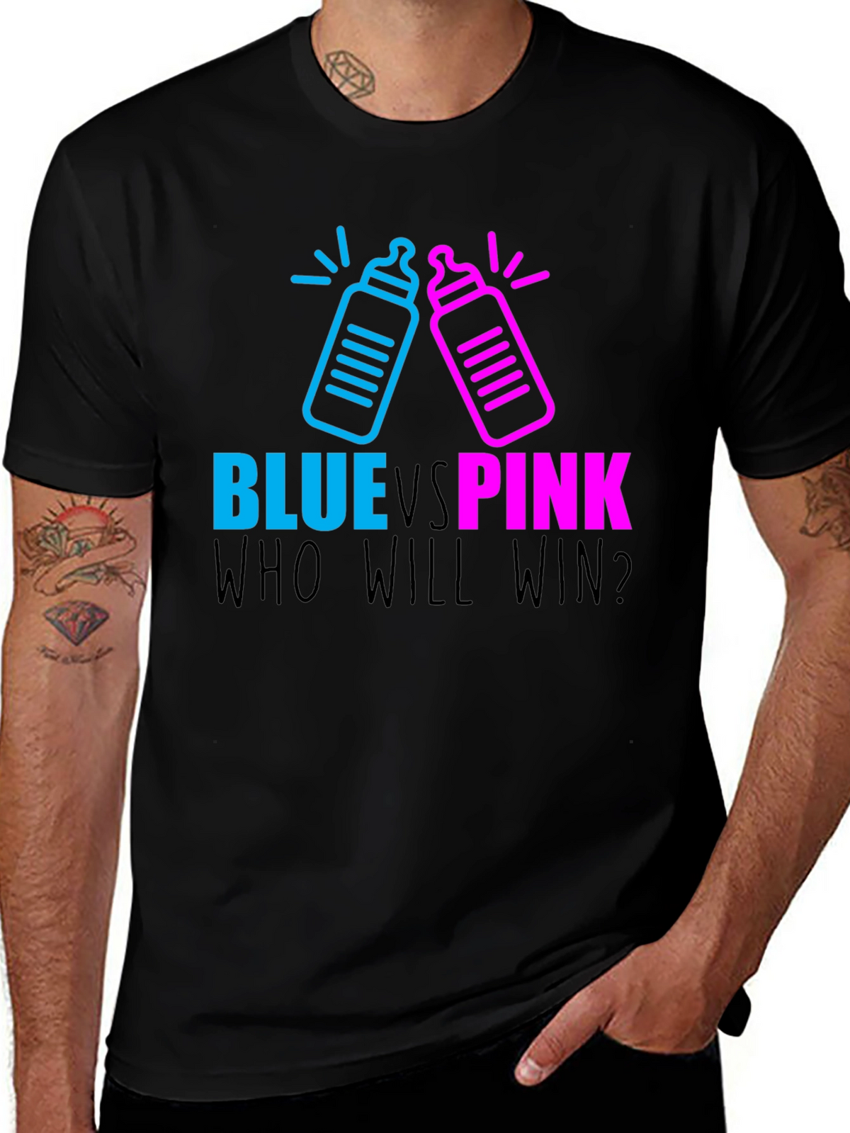 Blue Vs Pink Gender Reveal T-Shirt
