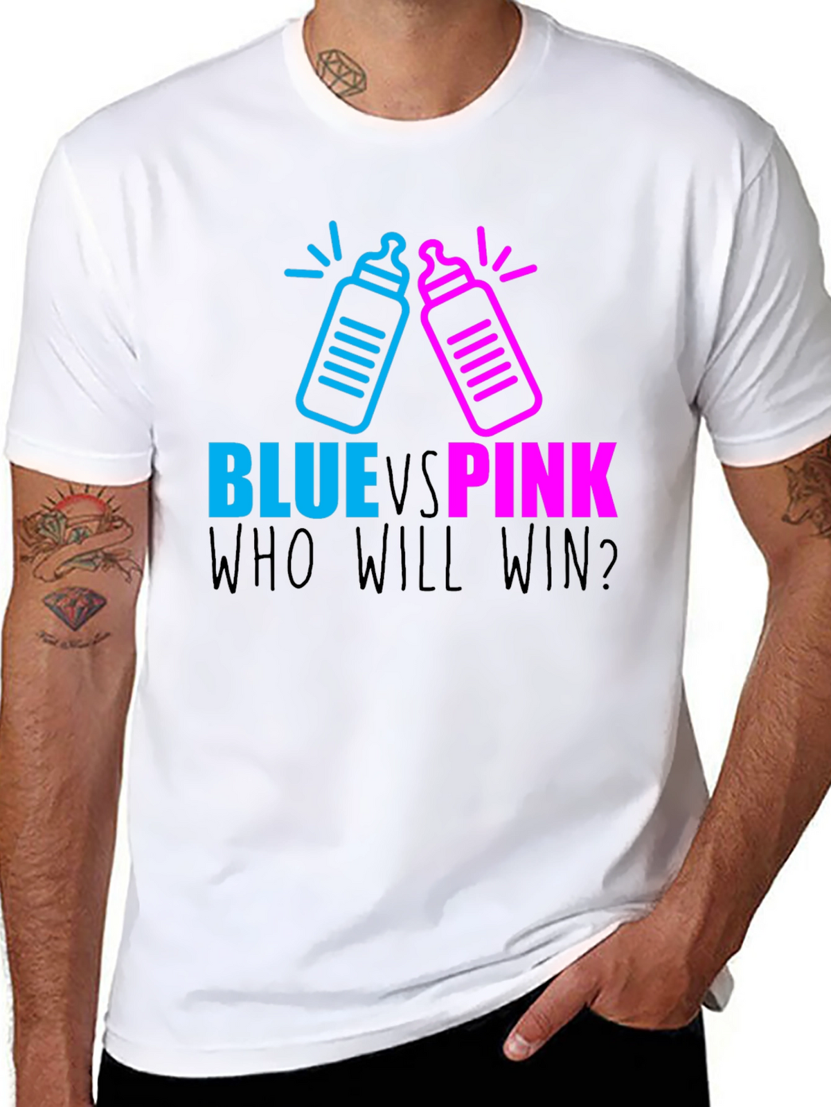 Blue Vs Pink Gender Reveal T-Shirt