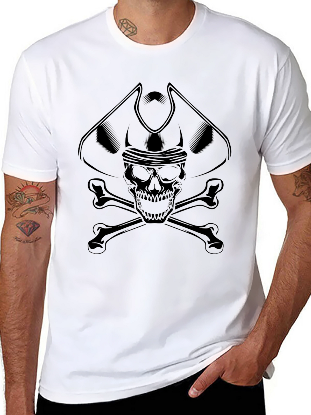 Pirate Skull & Crossbones Graphic T-Shirt