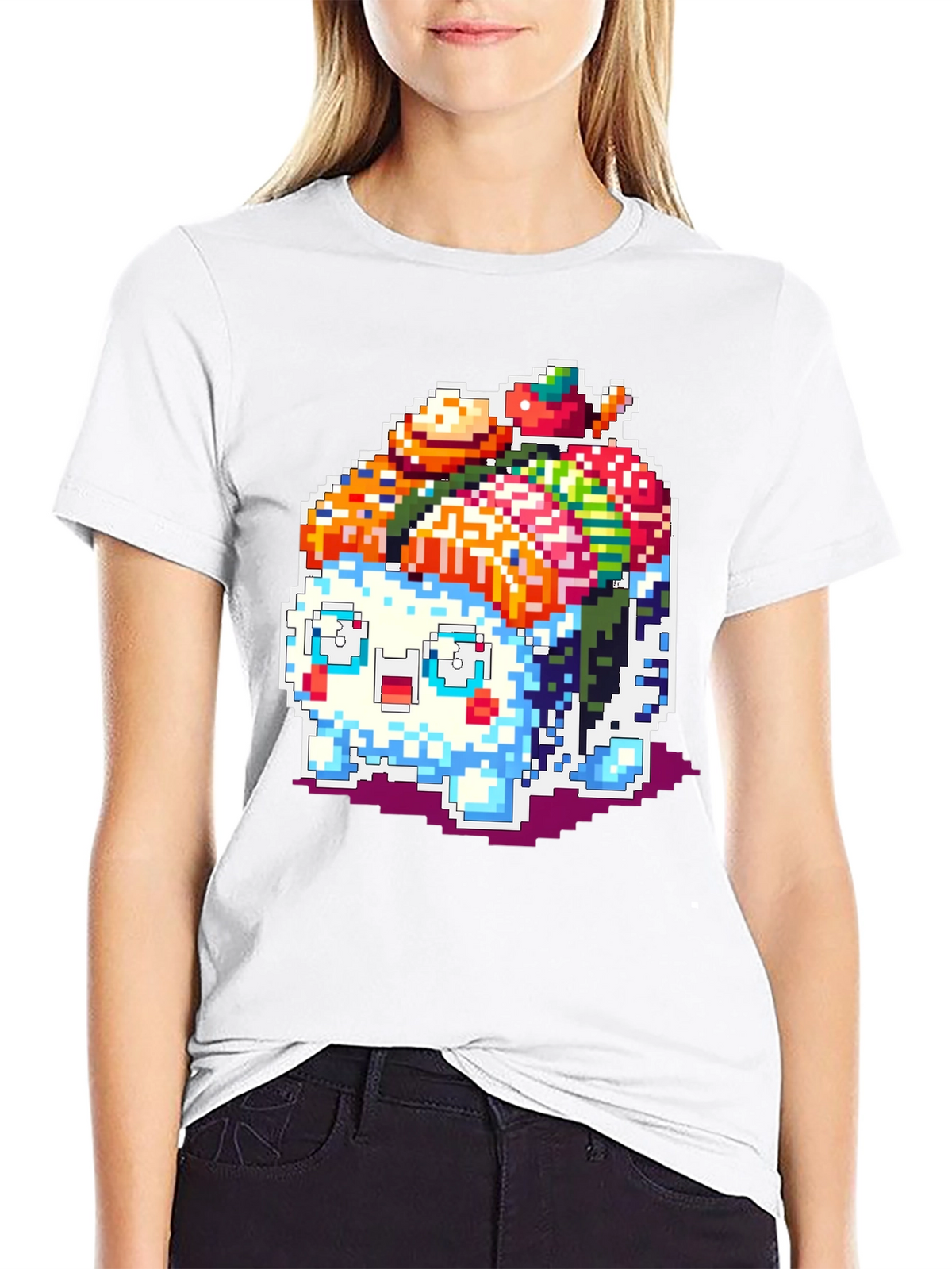 Sushi Monster Pixel Art T-Shirt
