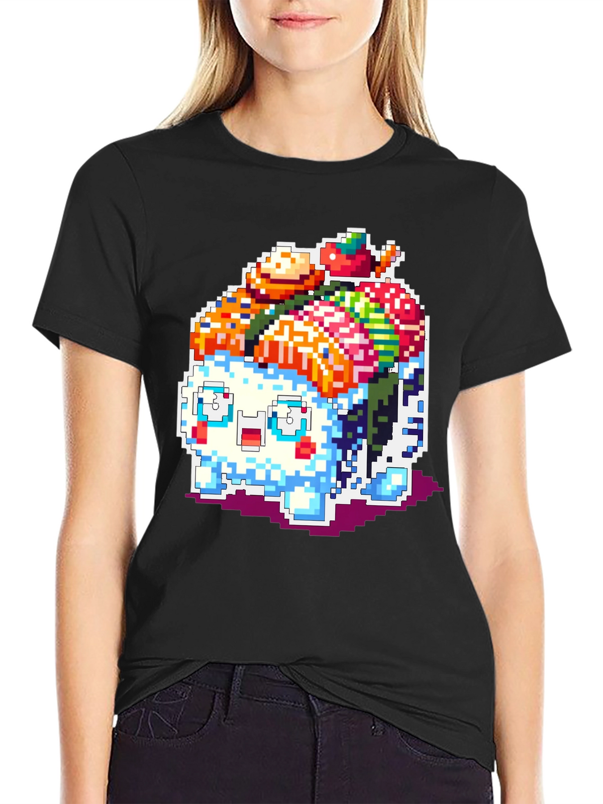 Sushi Monster Pixel Art T-Shirt