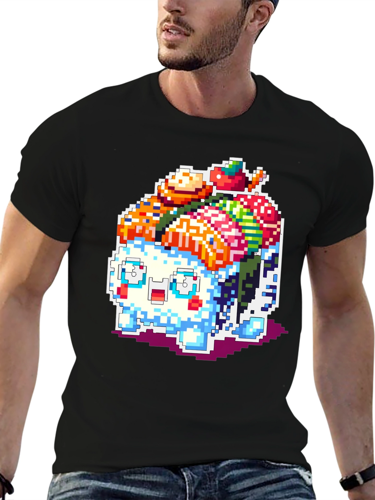 Sushi Monster Pixel Art T-Shirt