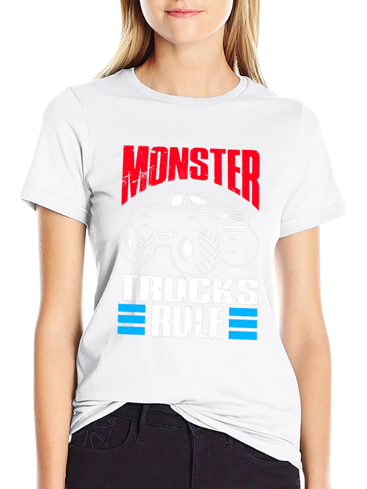 Monster Trucks Rule Black Graphic Tee