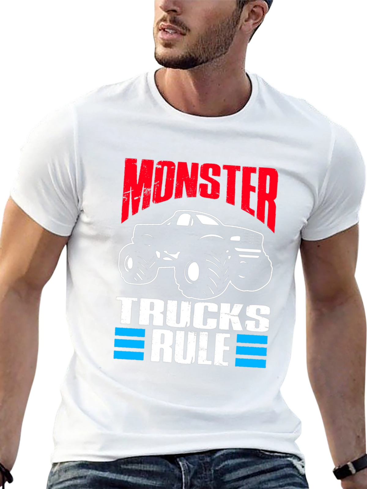 Monster Trucks Rule Black Graphic Tee