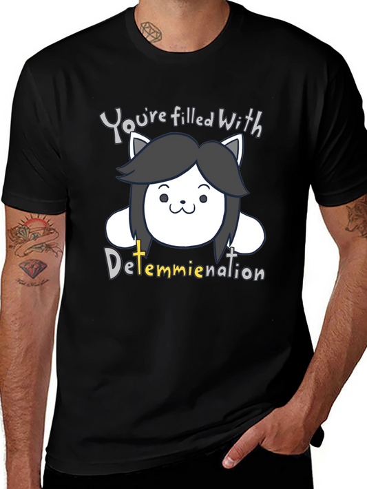Temmie Determination T-Shirt - Undertale Inspired Fan Tee