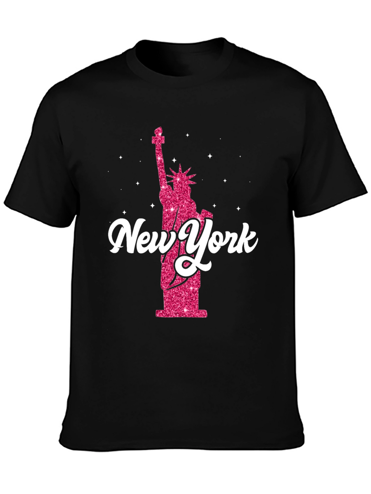 New York Statue of Liberty Glitter T-Shirt