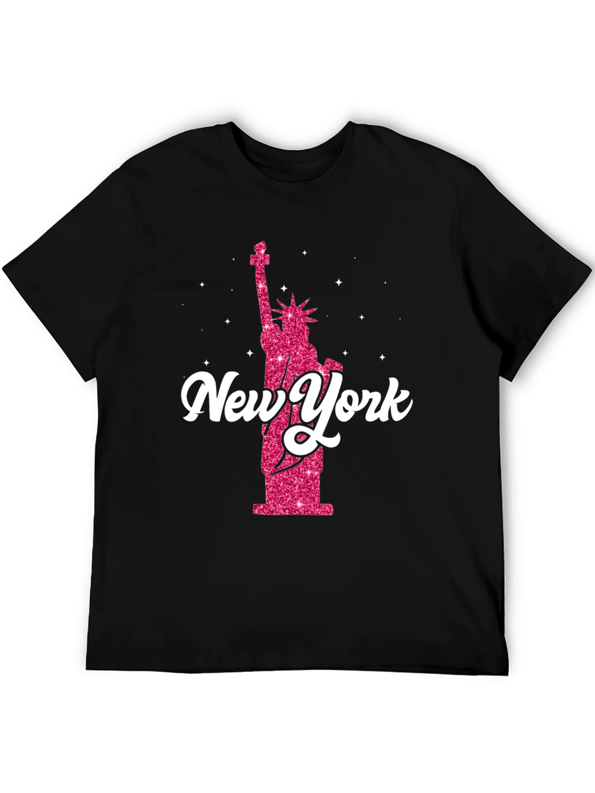 New York Statue of Liberty Glitter T-Shirt
