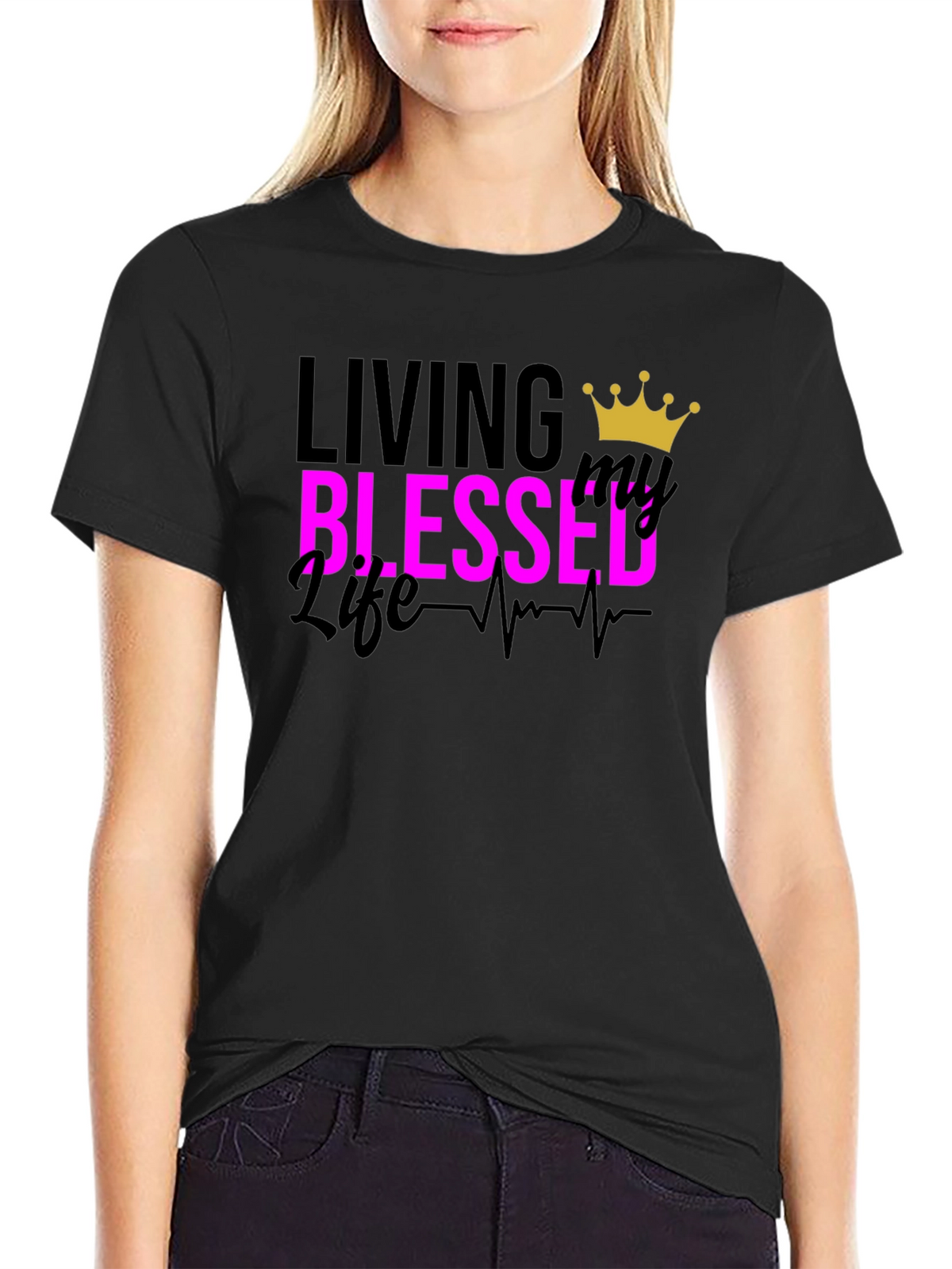 Blessed Life Graphic Tee - Black