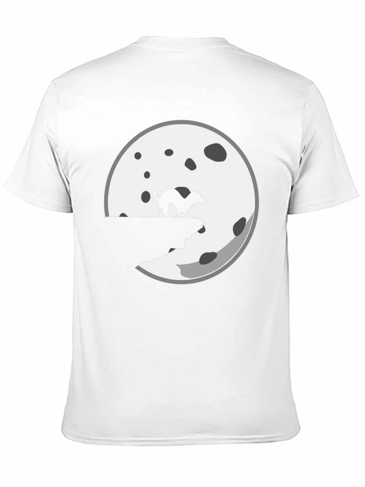 Funny Dog Mooning Mens Black T-Shirt