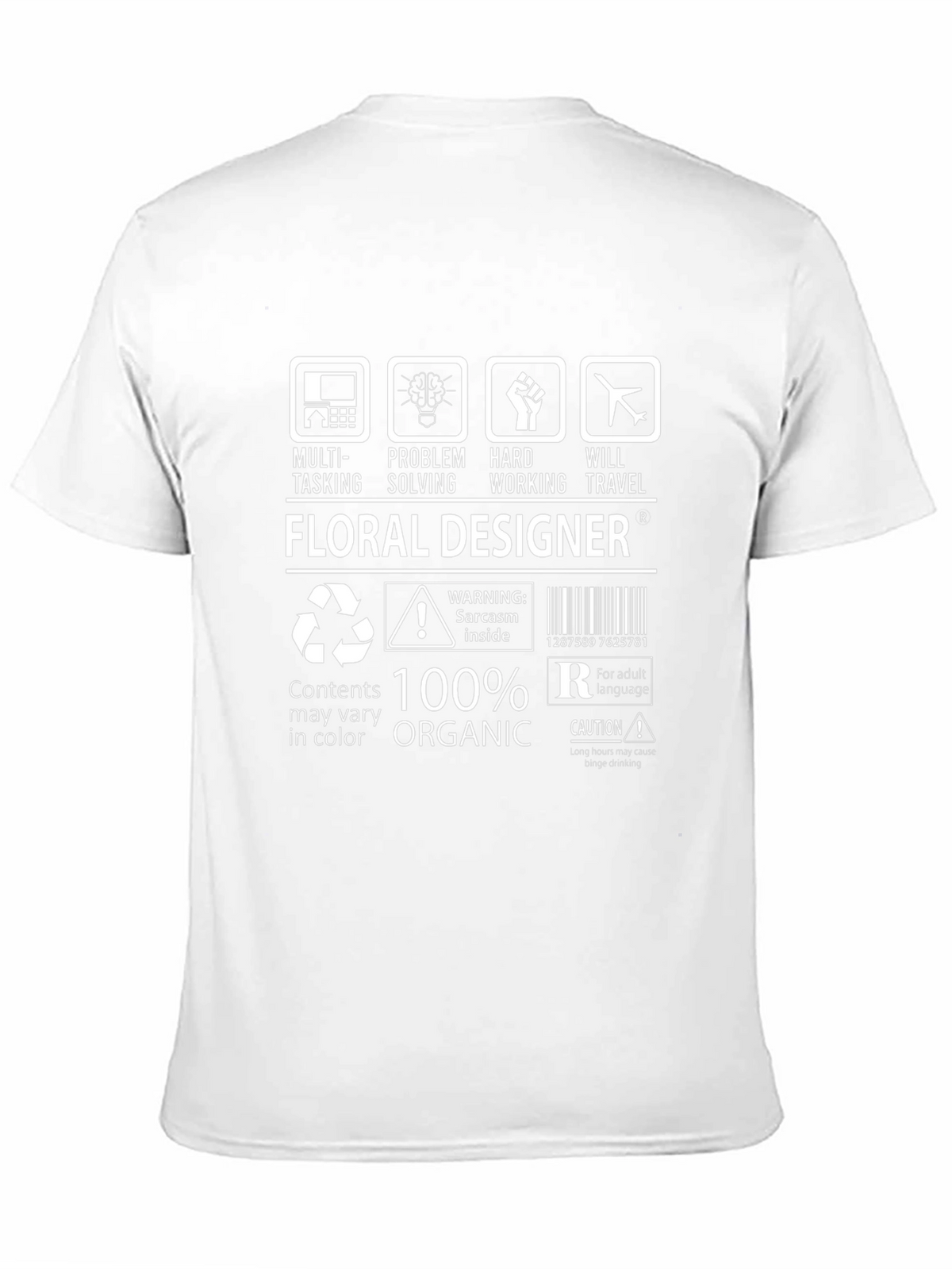 Floral Designer T-Shirt - 100% Organic
