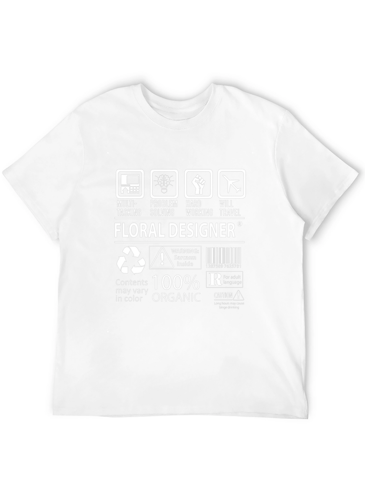 Floral Designer T-Shirt - 100% Organic
