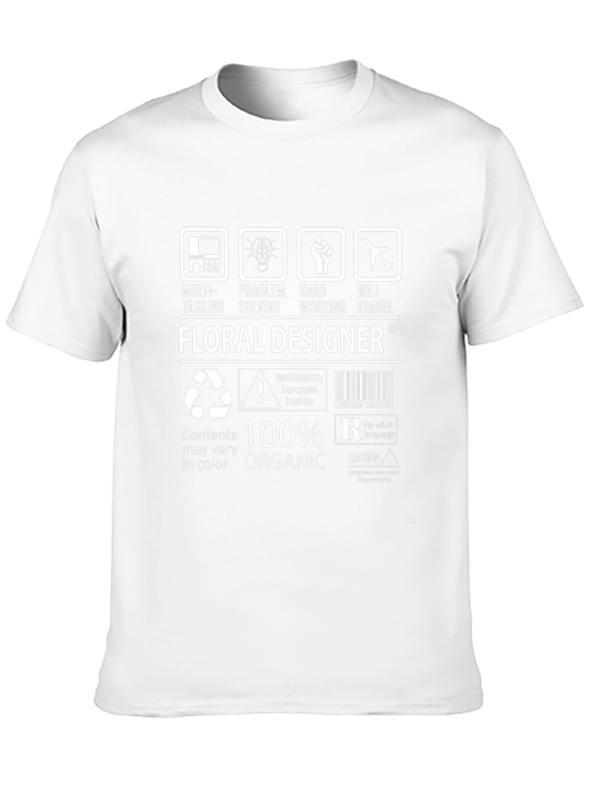 Floral Designer T-Shirt - 100% Organic