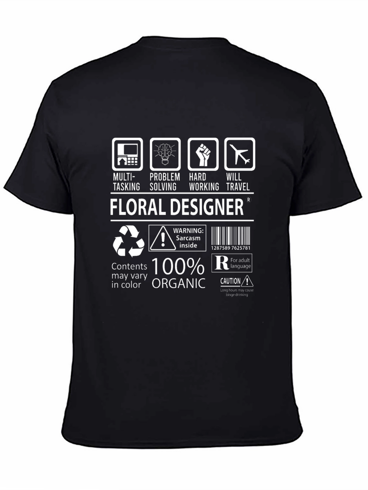 Floral Designer T-Shirt - 100% Organic