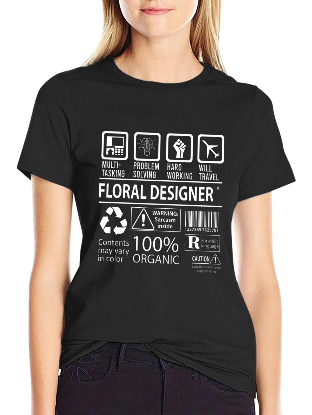 Floral Designer T-Shirt - 100% Organic