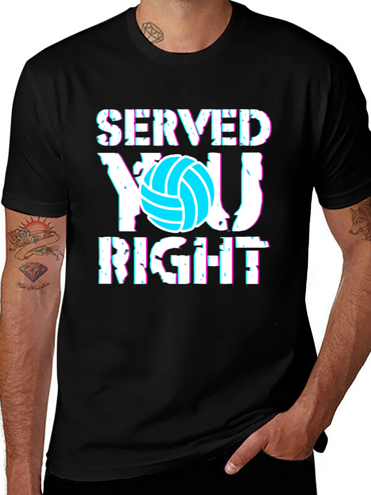 Served You Right Volleyball Graphic Tee