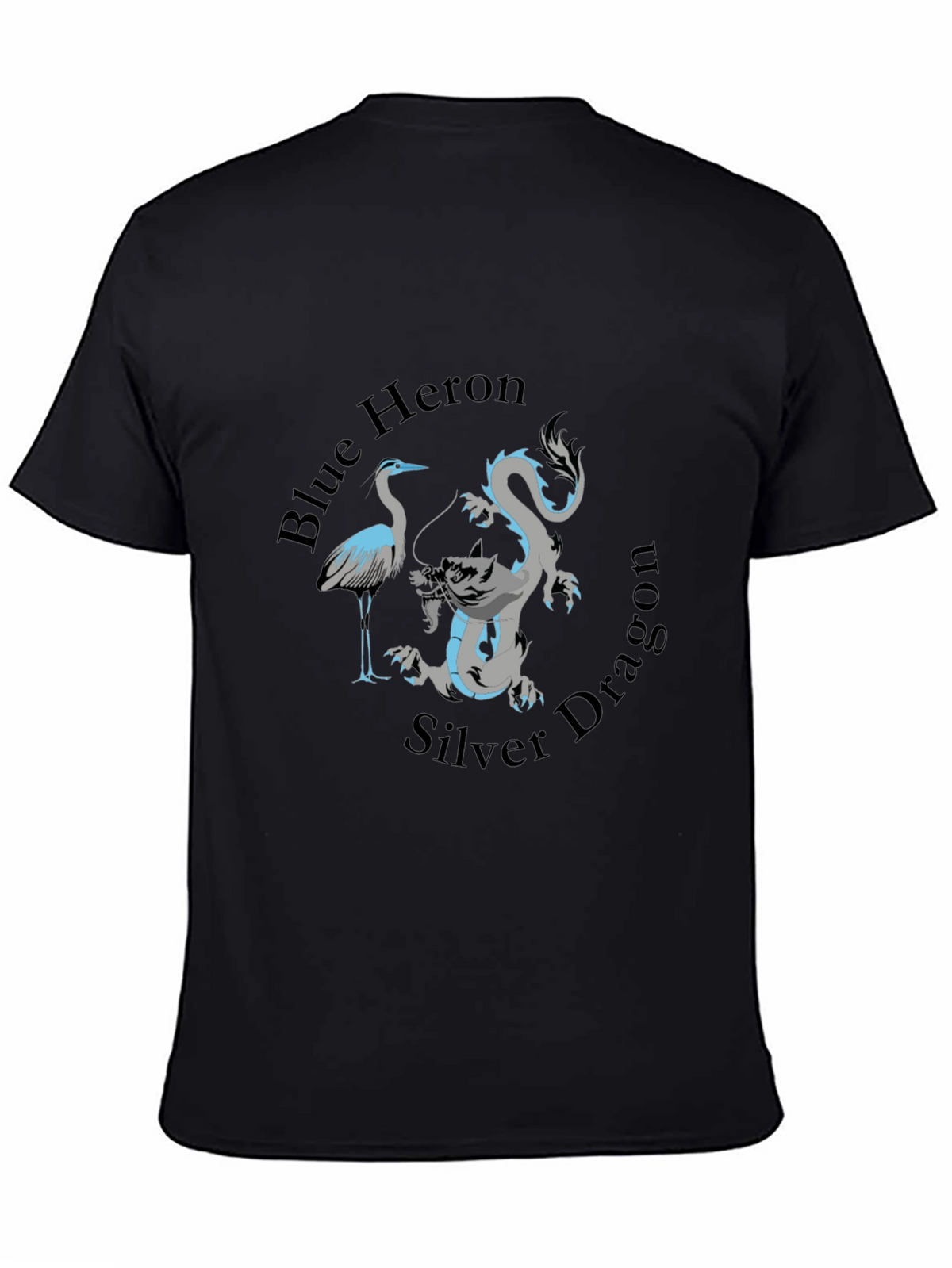 Blue Heron Silver Dragon Graphic Tee