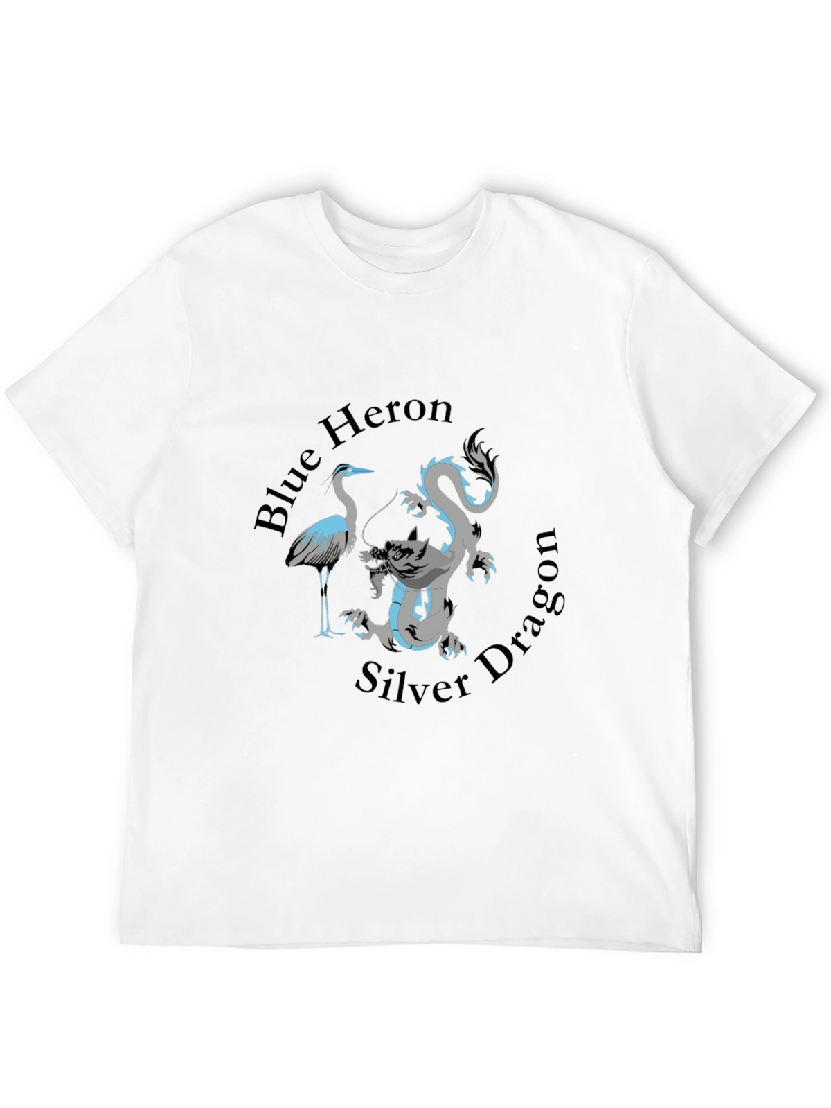 Blue Heron Silver Dragon Graphic Tee