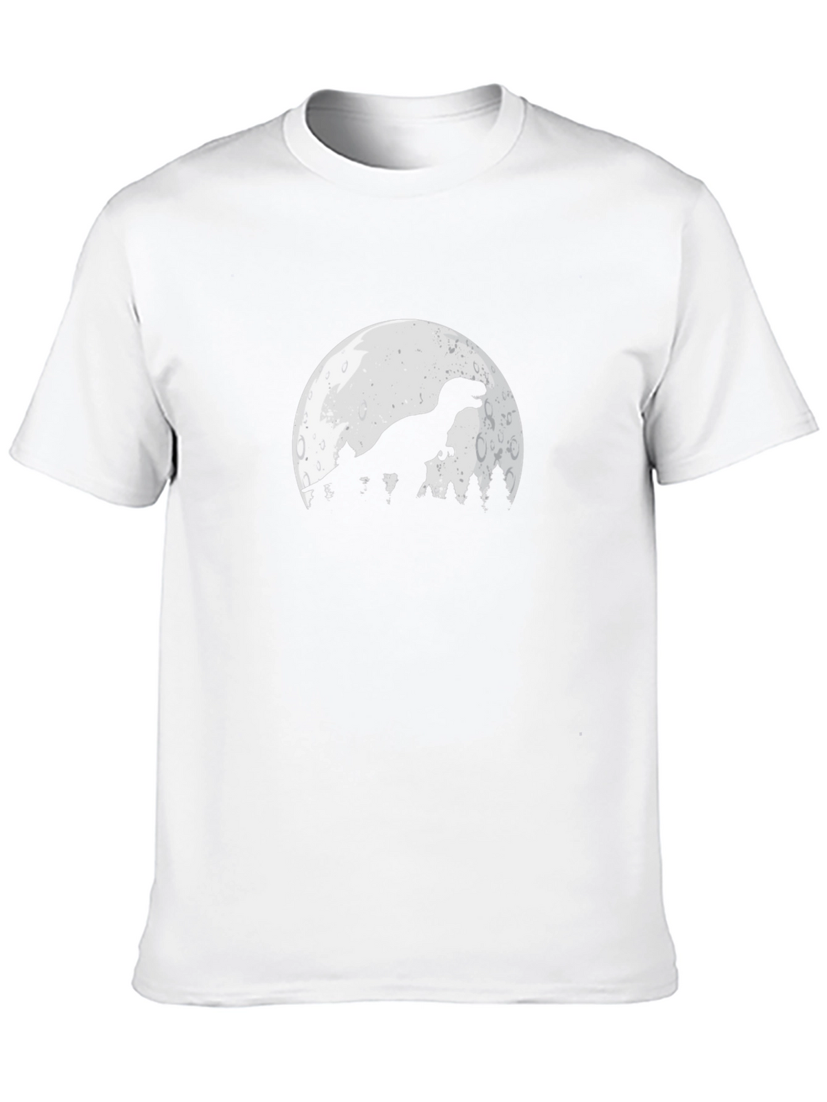 Dino Moon Graphic Tee - Stylish Black T-Shirt