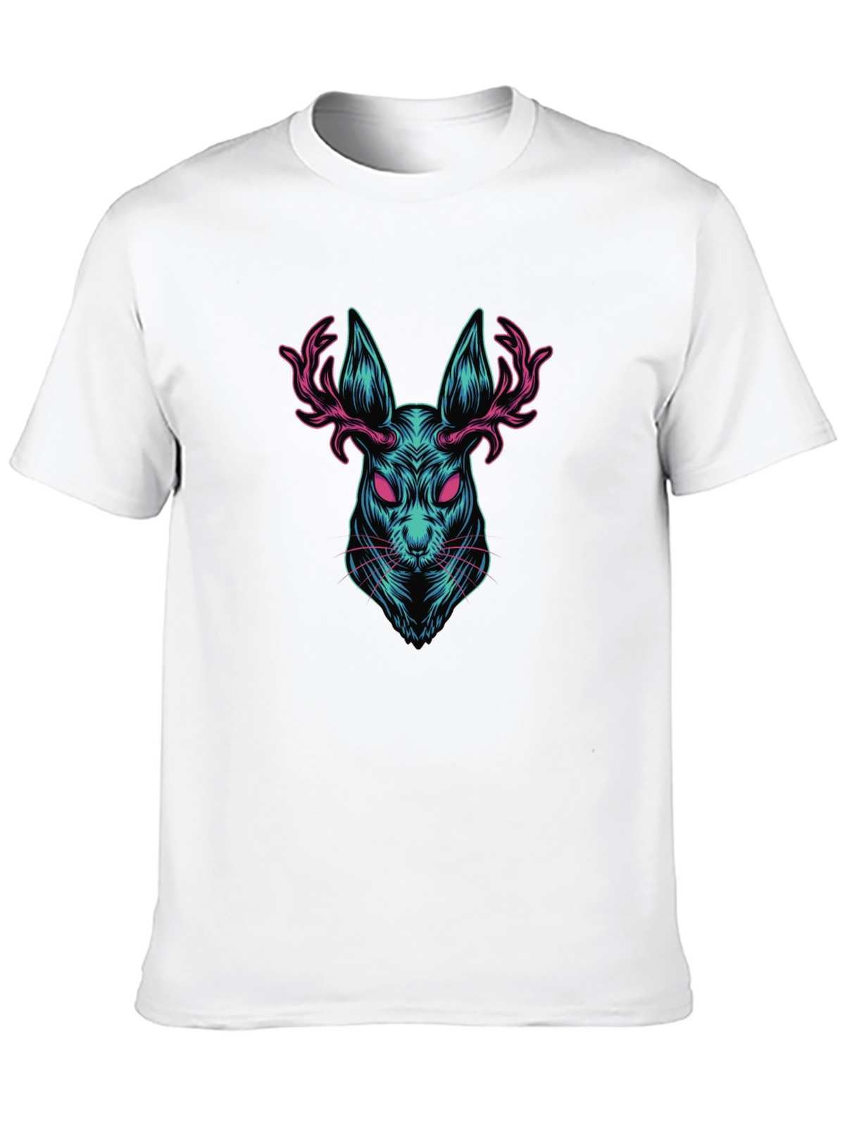 Rabbit with Antlers Graphic T-Shirt