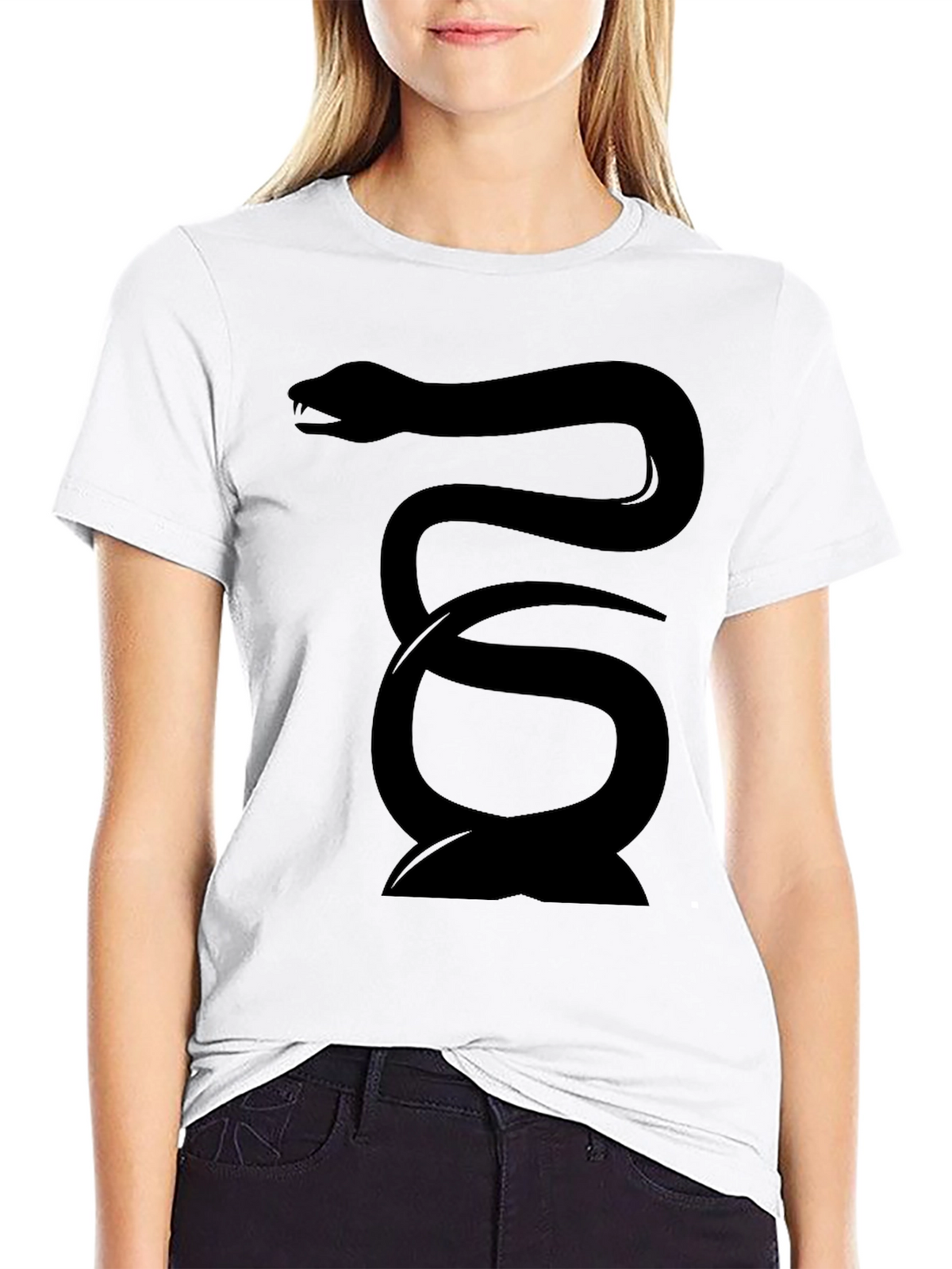 Black Snake Graphic Tee - Mens Fashion