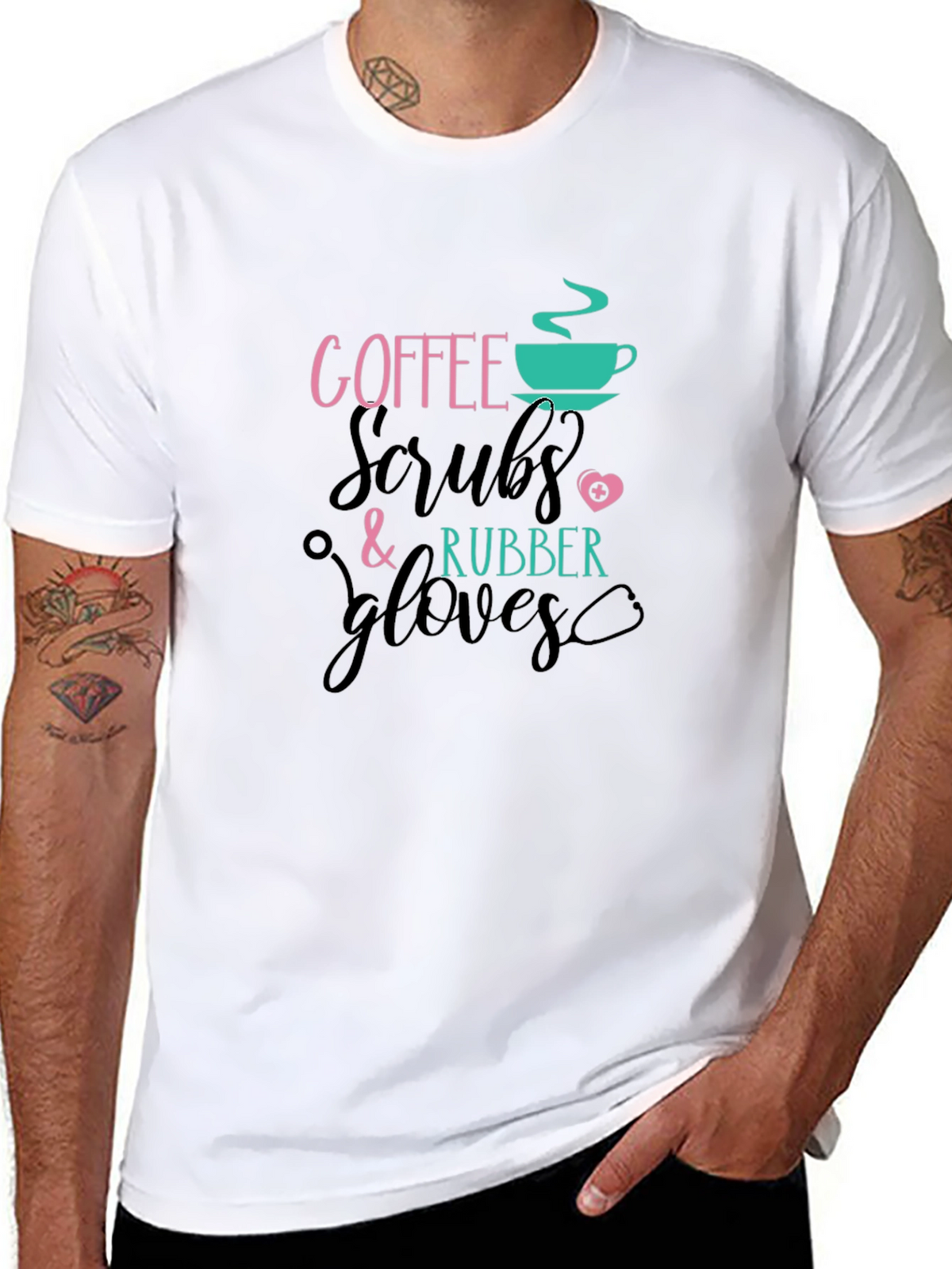 Coffee Scrubs Rubber Gloves T-Shirt