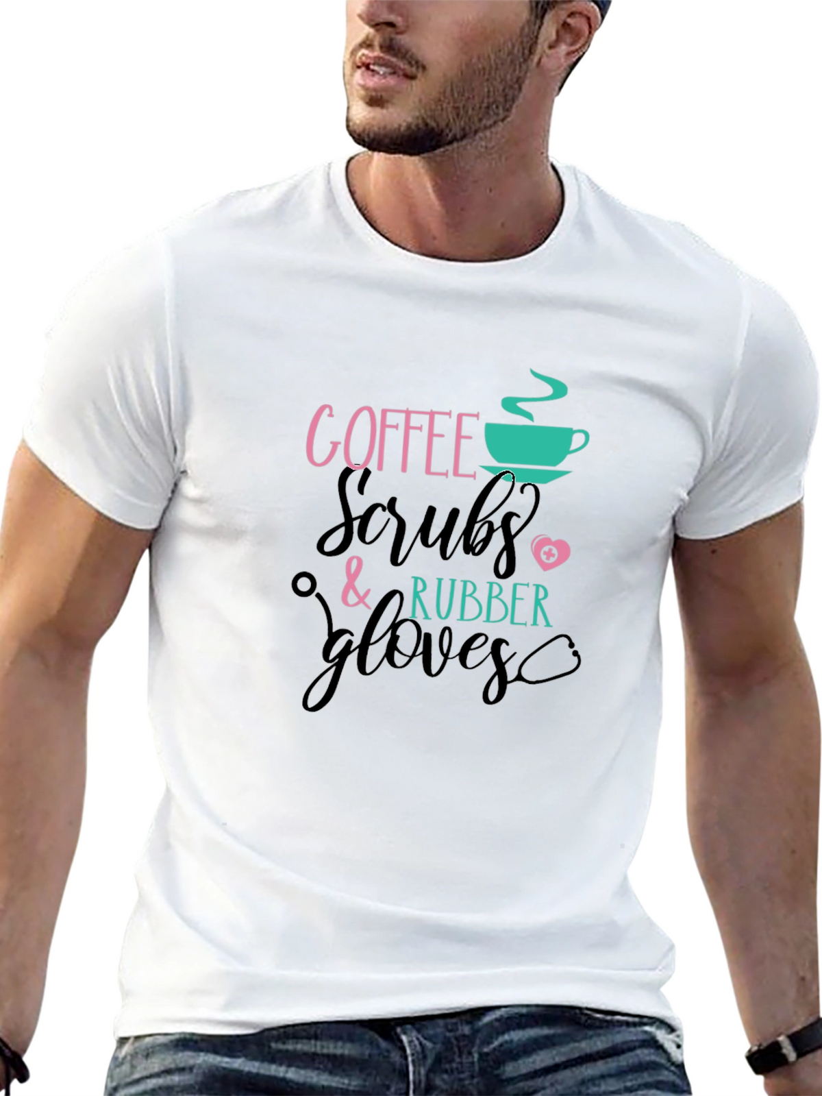 Coffee Scrubs Rubber Gloves T-Shirt