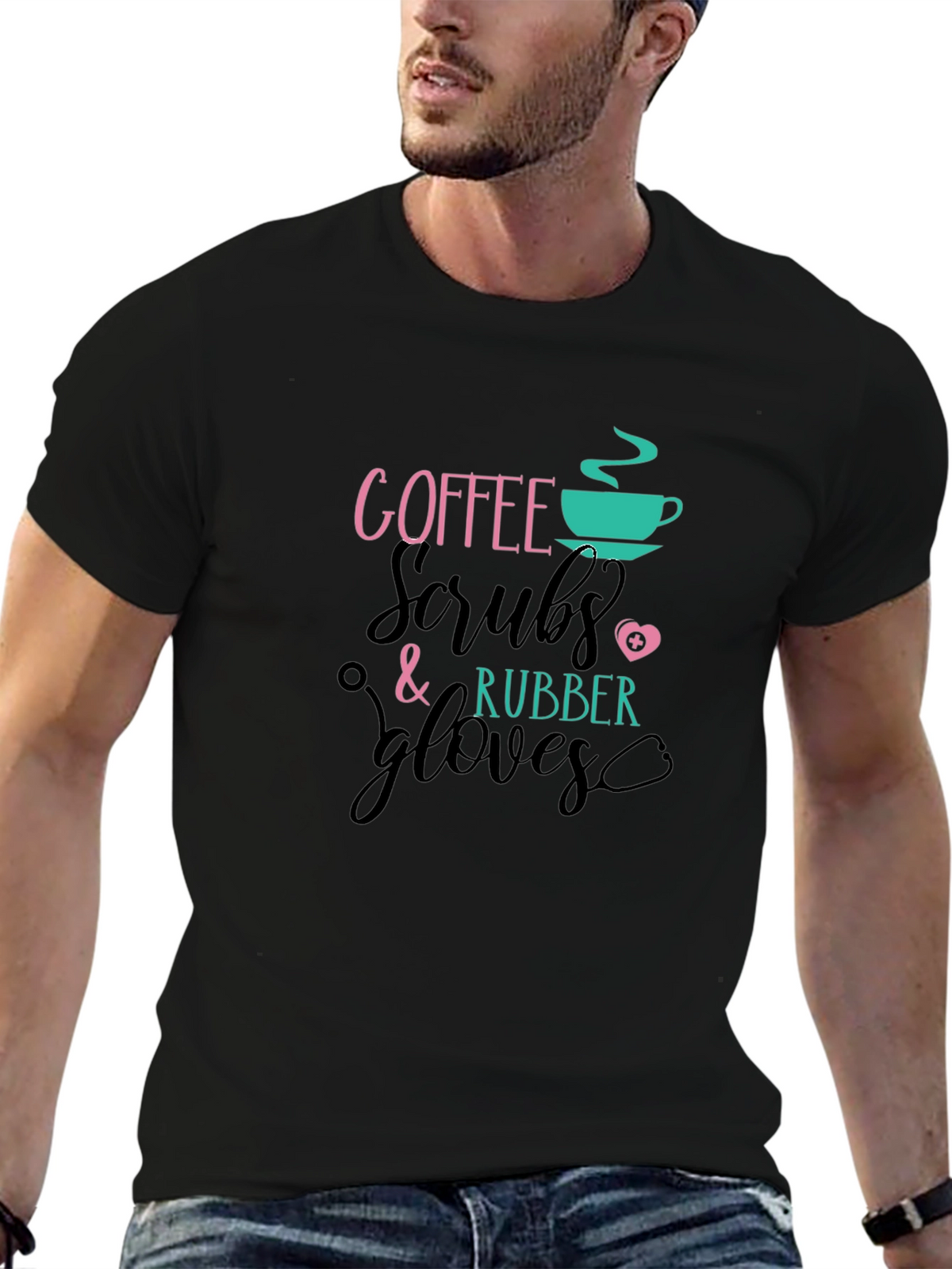 Coffee Scrubs Rubber Gloves T-Shirt