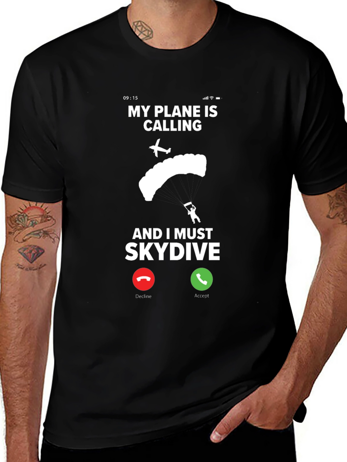 My Plane Is Calling Skydiving T-Shirt