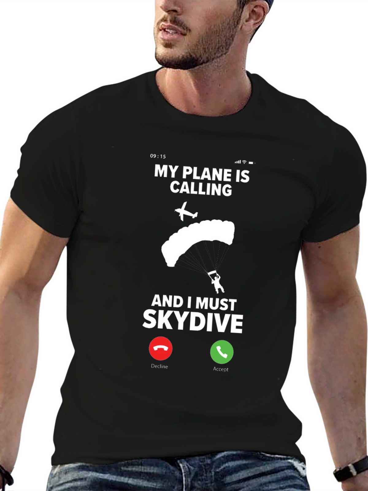 My Plane Is Calling Skydiving T-Shirt