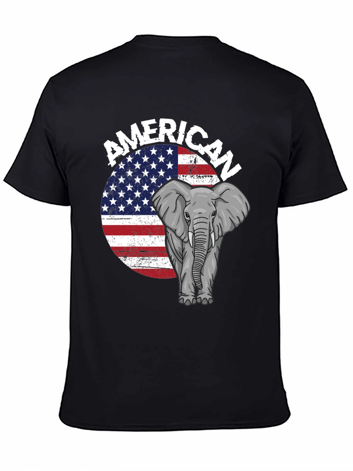 American Elephant Graphic T-Shirt