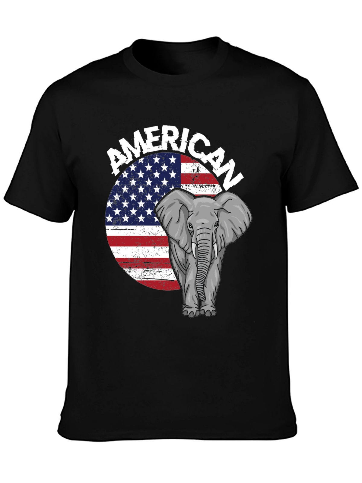 American Elephant Graphic T-Shirt