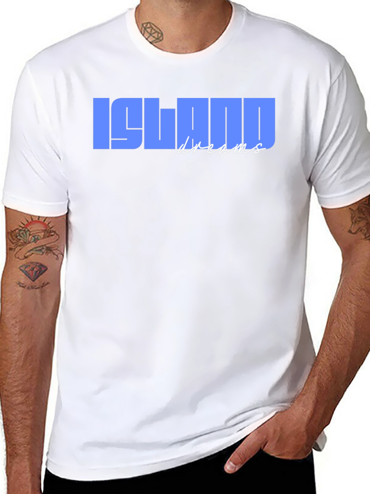 Island Dreams Graphic Print Mens T-Shirt