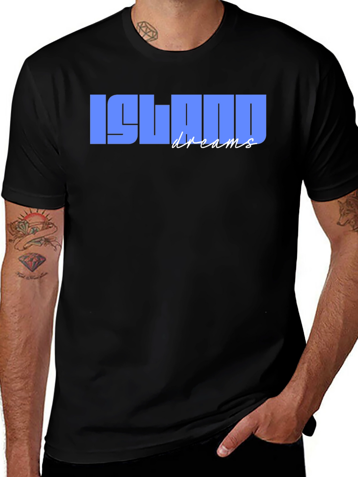 Island Dreams Graphic Print Mens T-Shirt