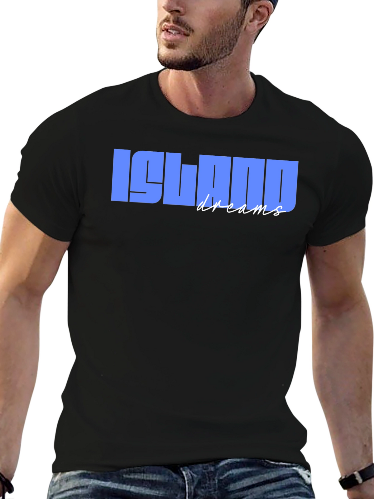 Island Dreams Graphic Print Mens T-Shirt