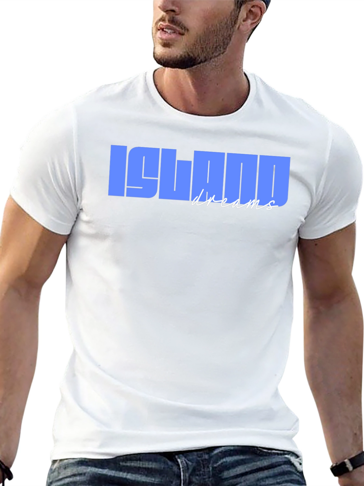 Island Dreams Graphic Print Mens T-Shirt